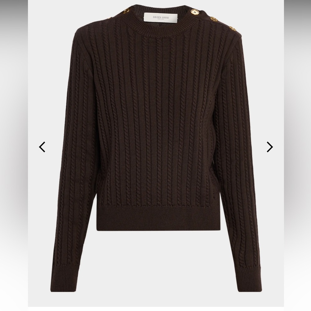 Golden Goose journey ofra cable knit button sweater